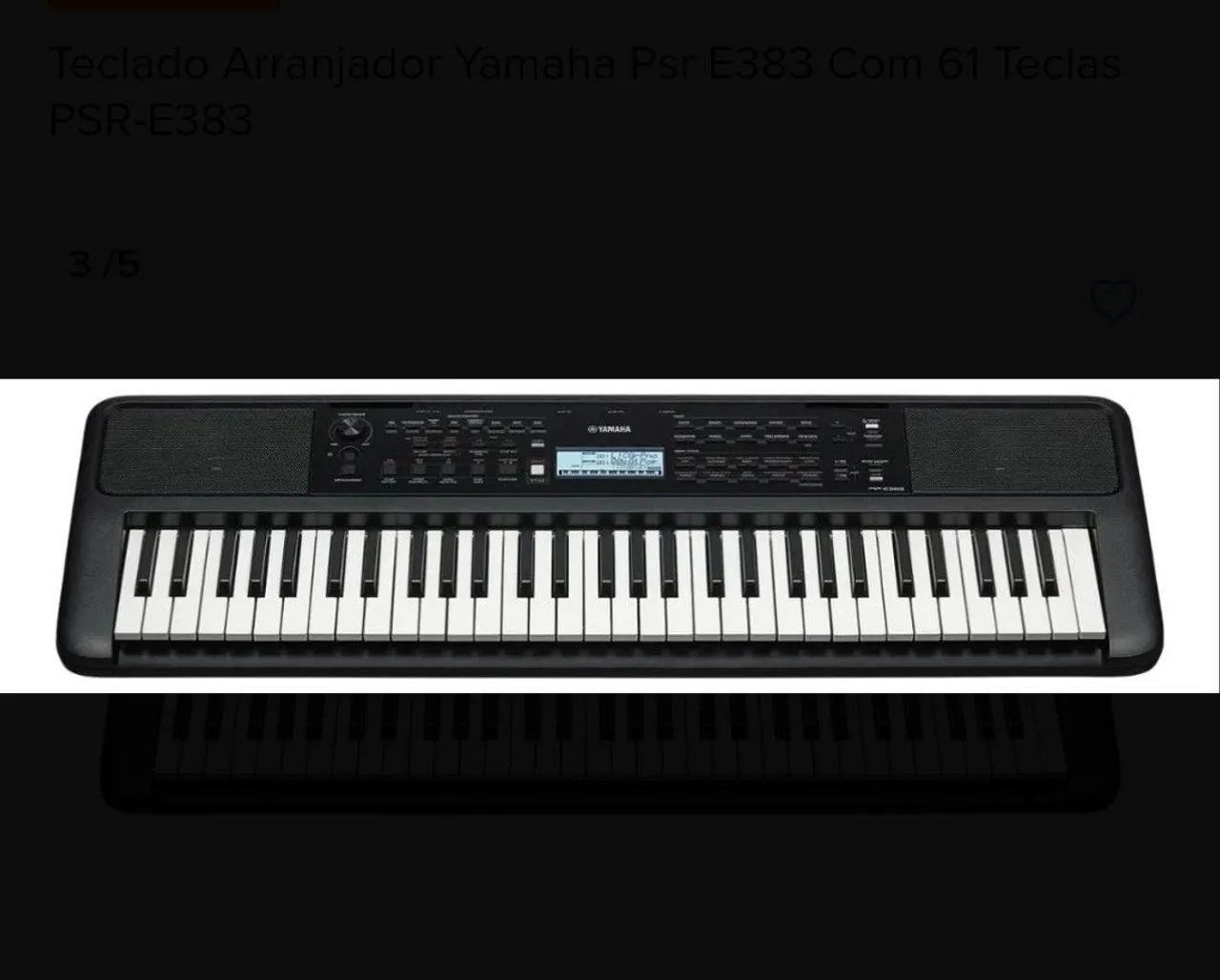 YAMAHA TECLADO PSR E383 - Foto 3