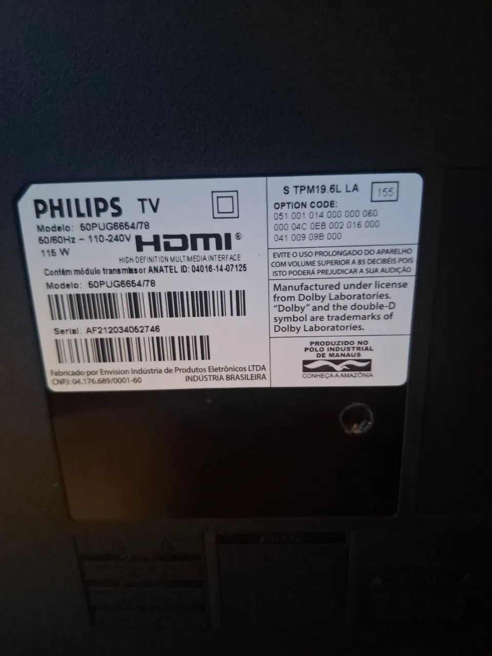 Peças das tvs philips e samsung 