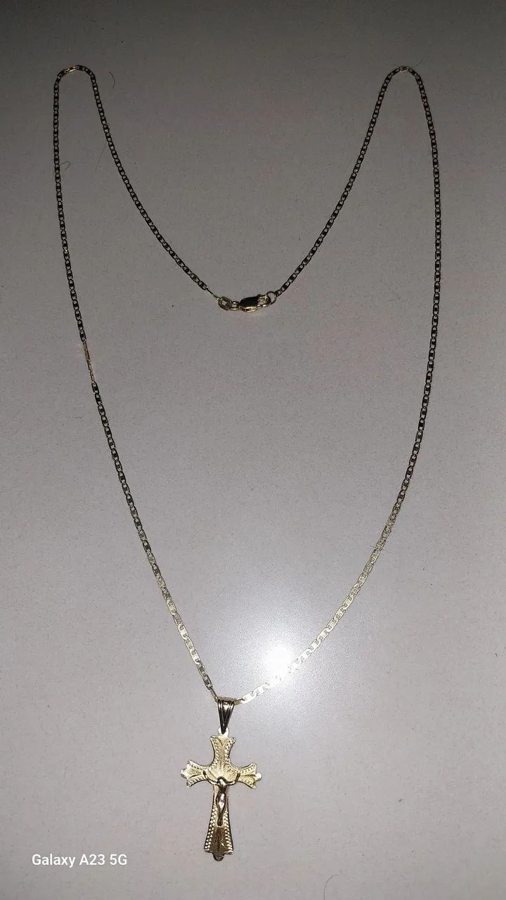 Cordao + pingente ouro 18