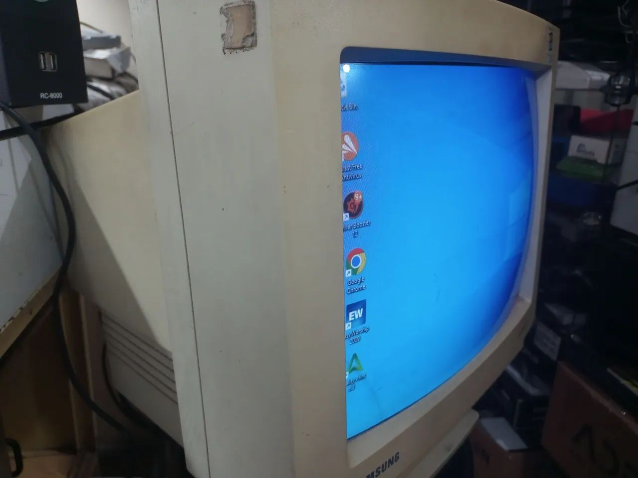 Monitor CRT Sansung analógico para 486 15 polegadas antigo  - Foto 5