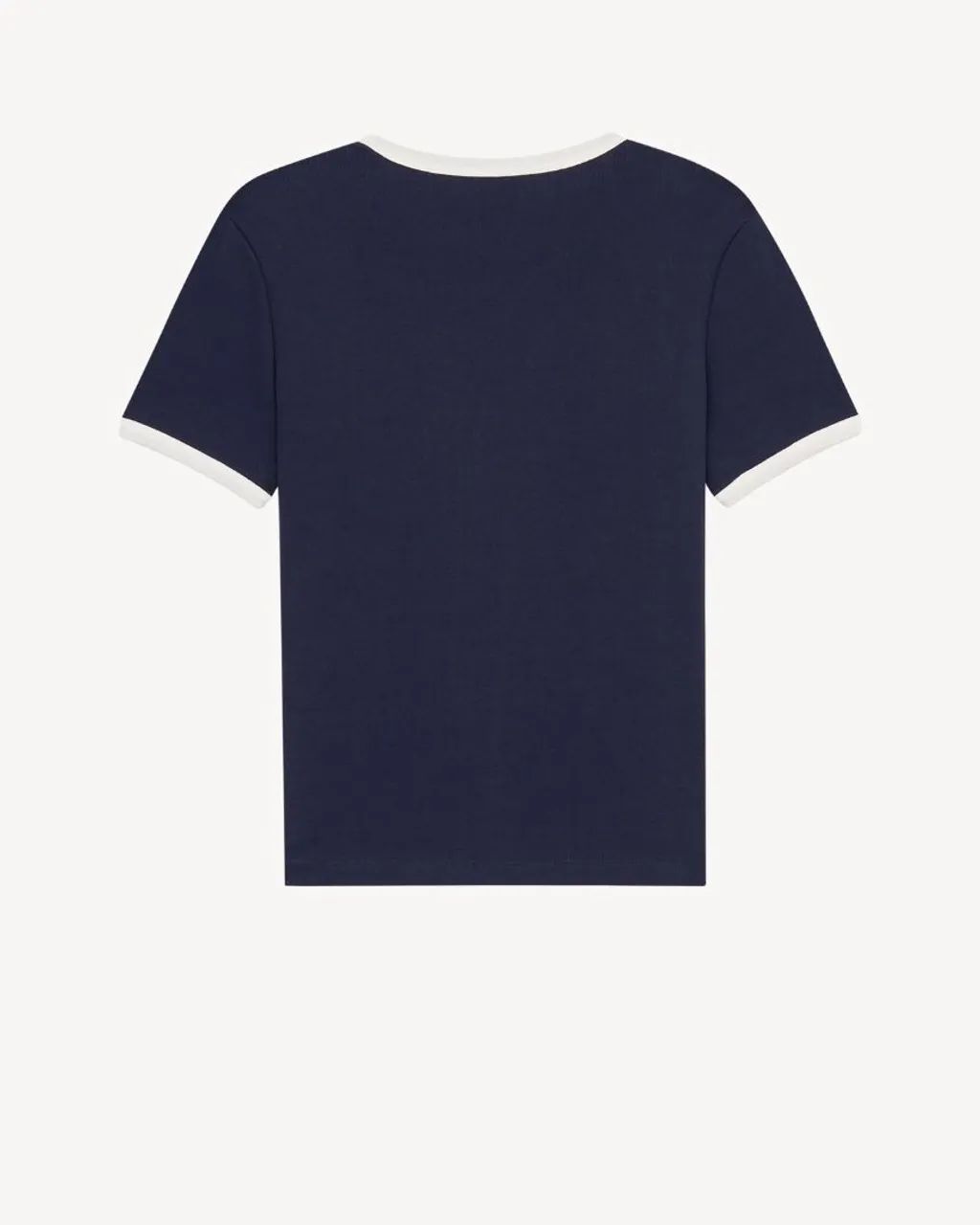 CAMISETA CASSANDRE EM JERSEY DE ALGODÃO CANELADO
