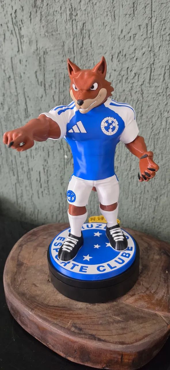 Mascote Raposão do Cruzeiro 27cm .