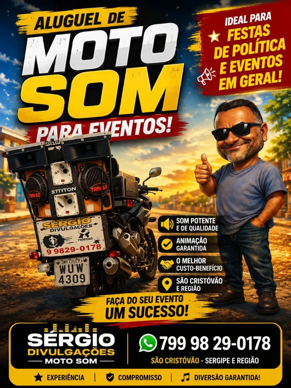Sérgio divulgações moto som!
