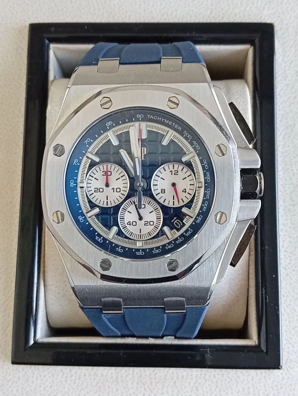 Relógio audenars Piguet offshore azul Royal quartzo