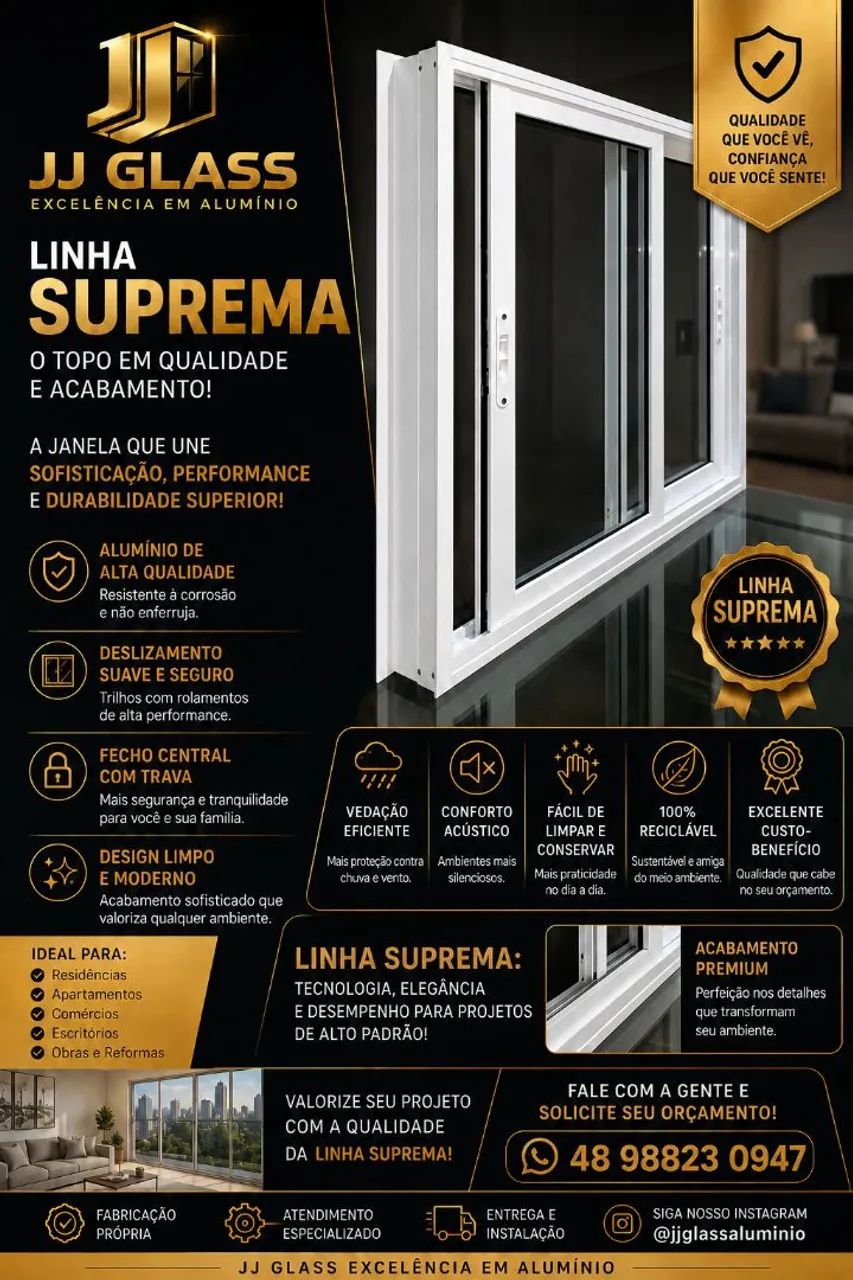 Janela de alumínio JJPREMIUM