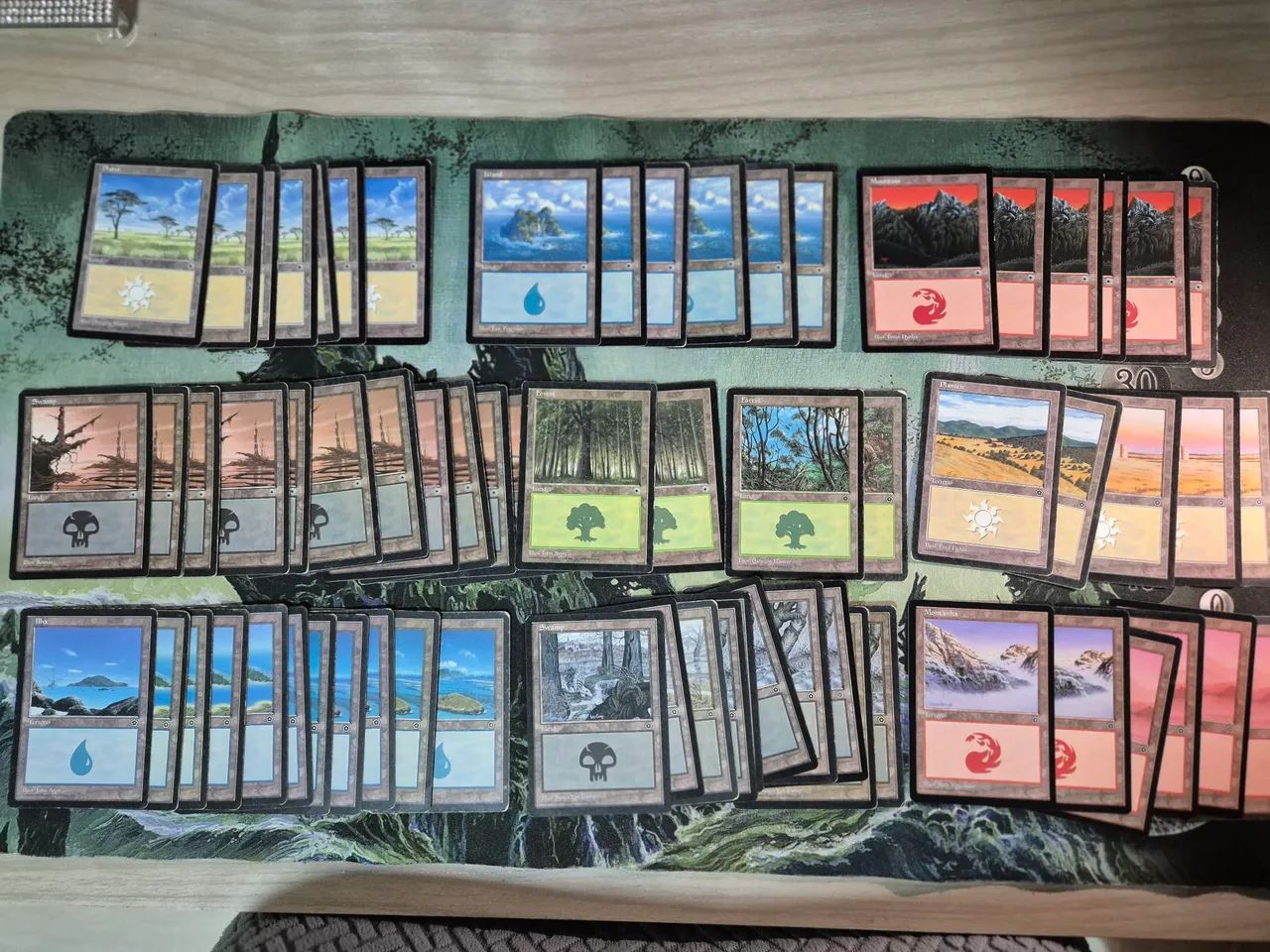 MtG Magic coleção com 73 terrenos de Portal 1 e Portal 2
