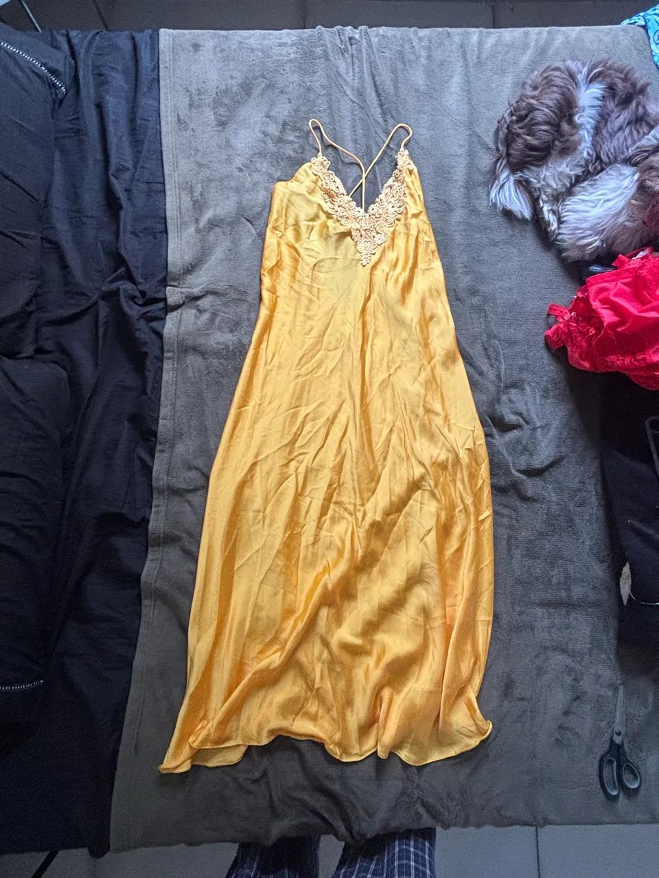 vestido de dormir linea notte m amarelo - Foto 3