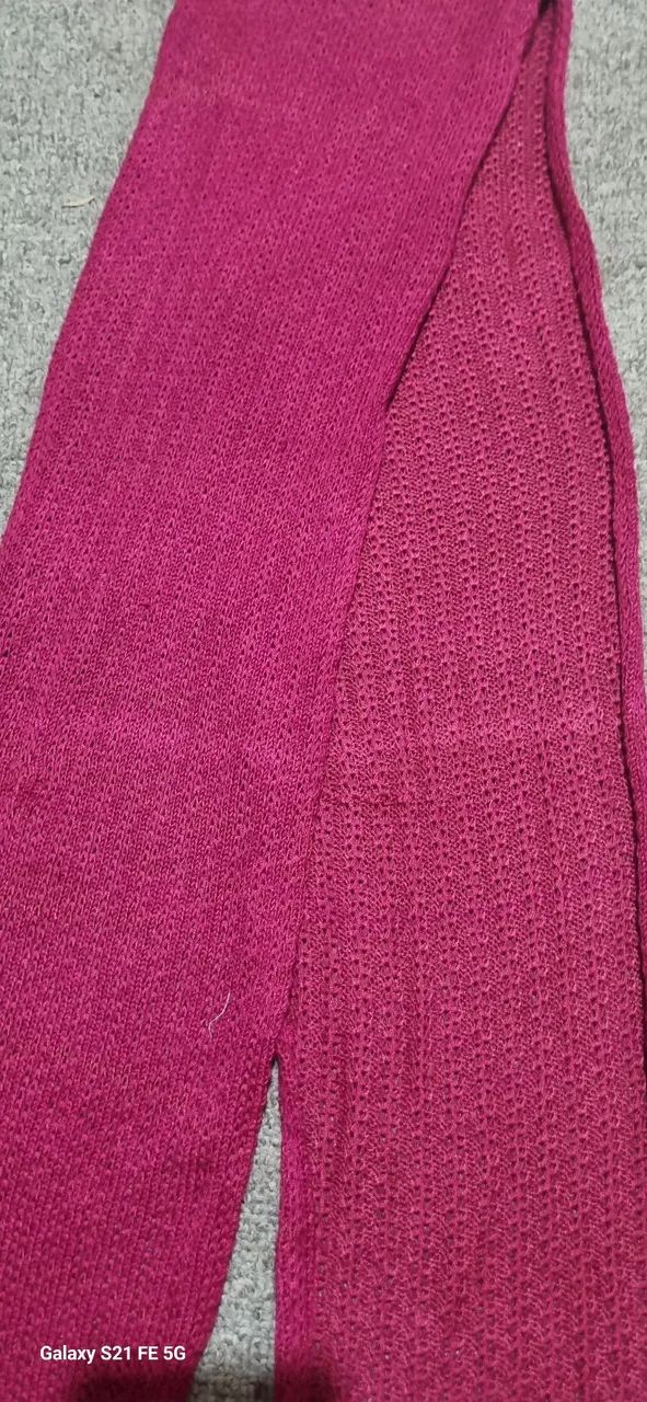 Cachecol tricot modal marsala largura 20cm comp total 2,20m uma graça - Foto 3
