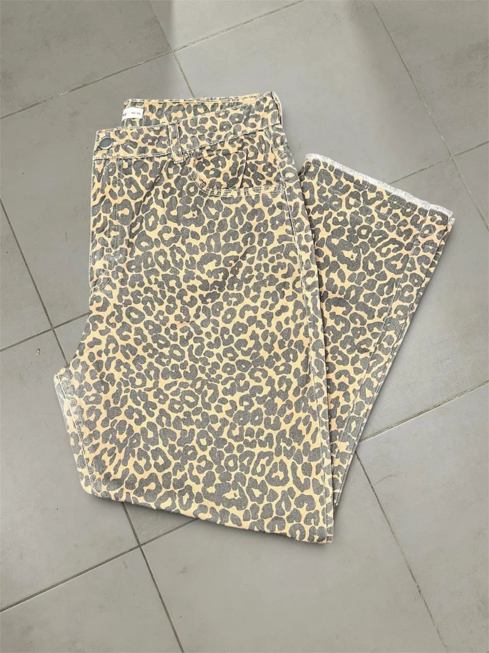Calça Hering Sarja Reta Animal Print Oncinha 100% Algodão - Foto 3