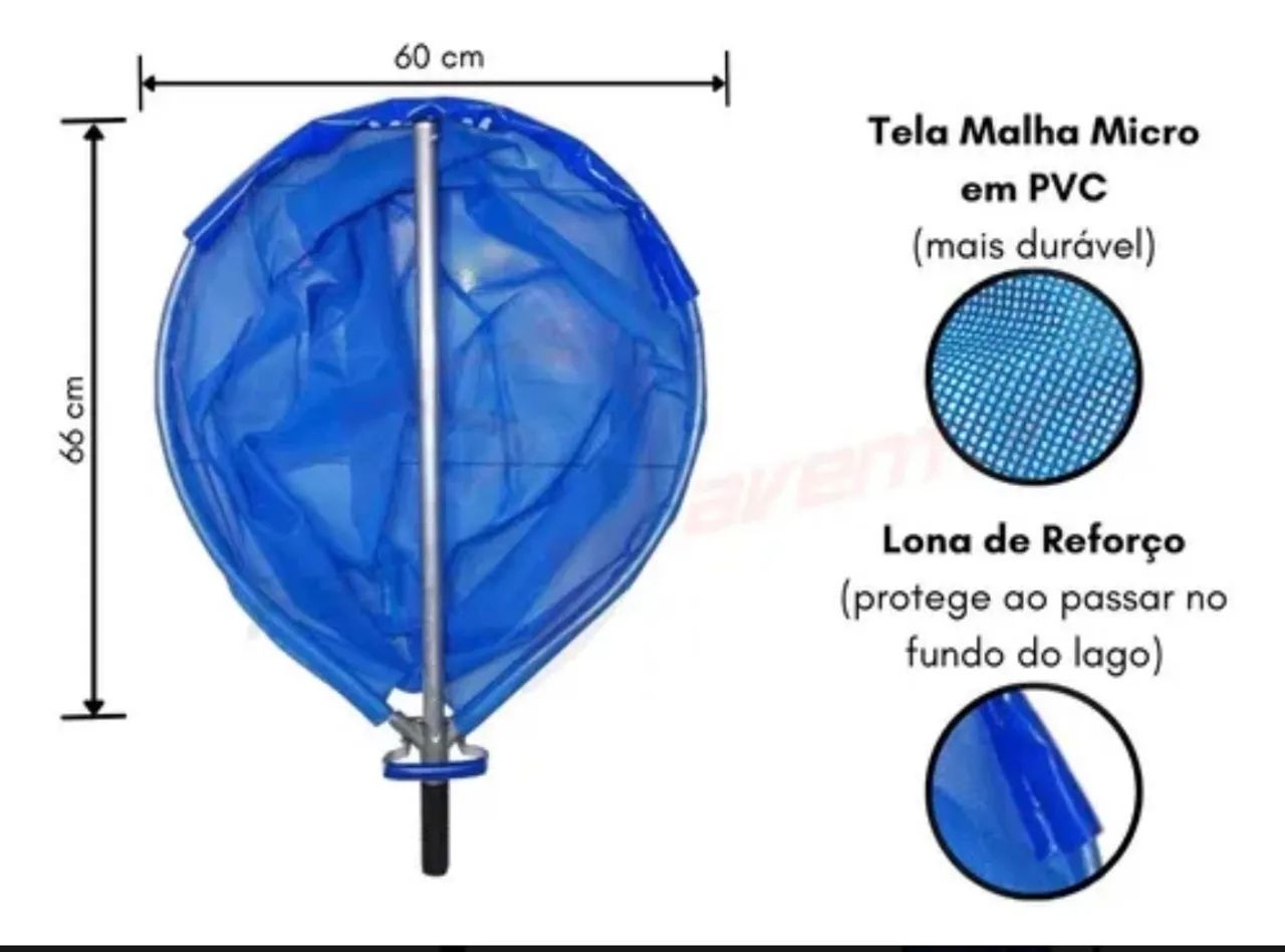 Passaguá Miramar Telescópico Alumínio 70x85 Tela Azul com Alça - Foto 6