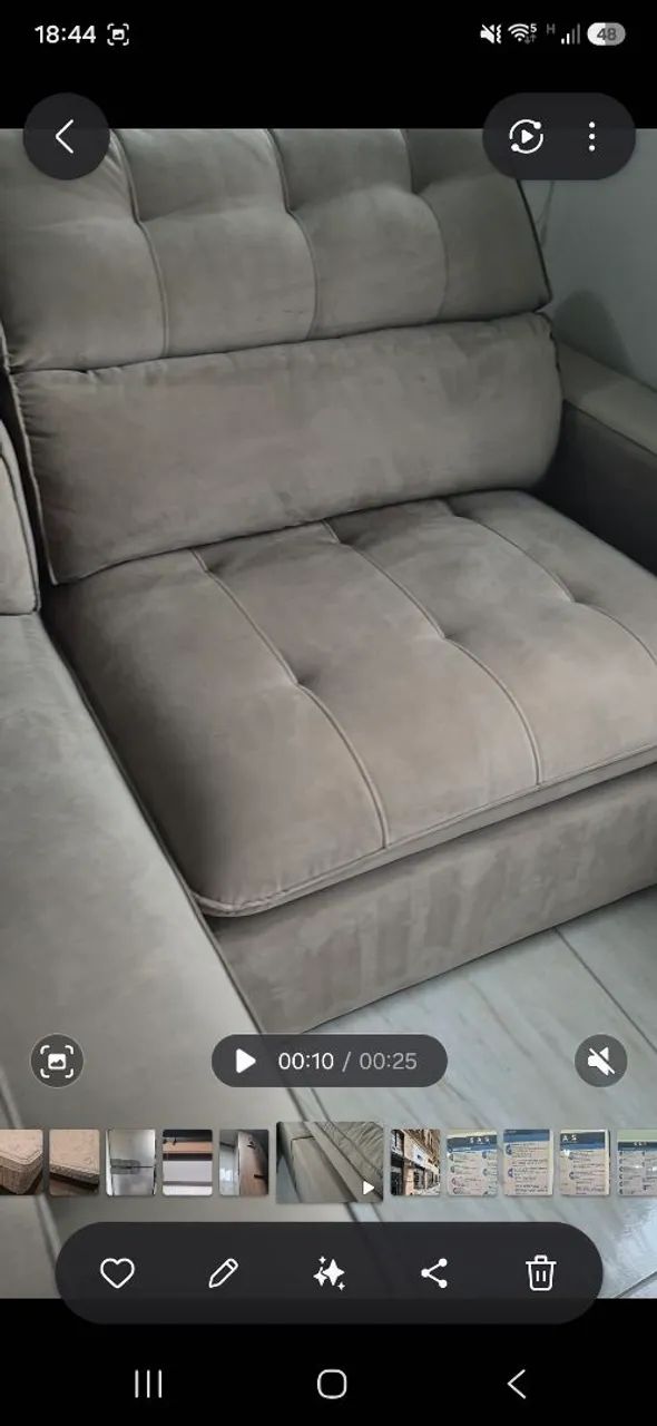 Sofá retrátil molas