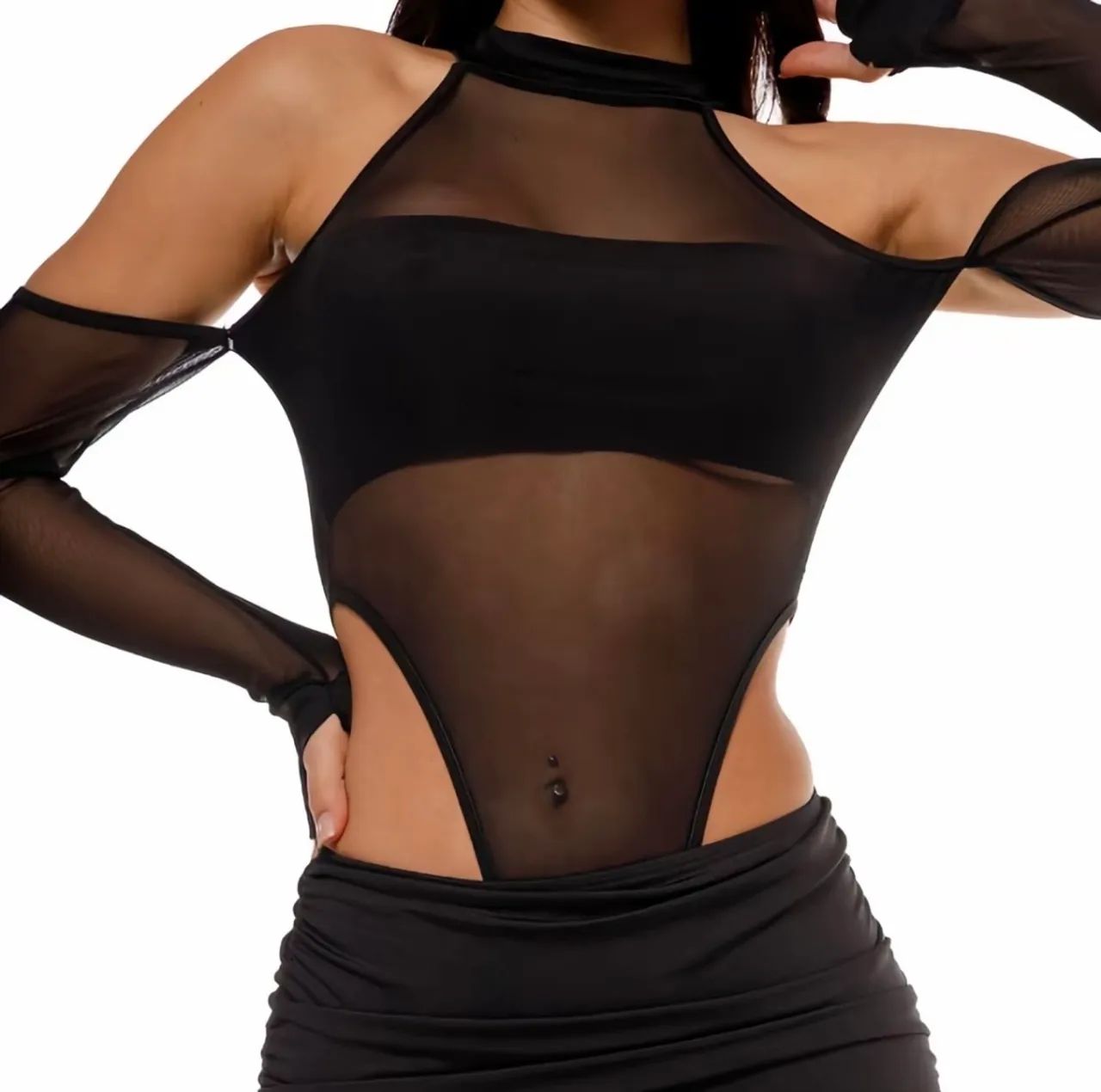 Body Tule preto - Foto 3