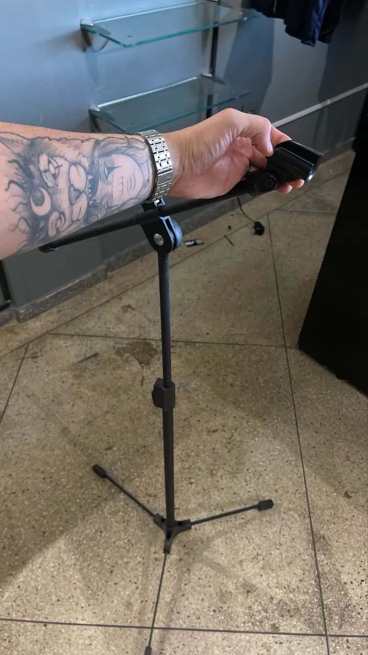 Violão + microfone + pedestal + cabos + suporte celular  - Foto 5