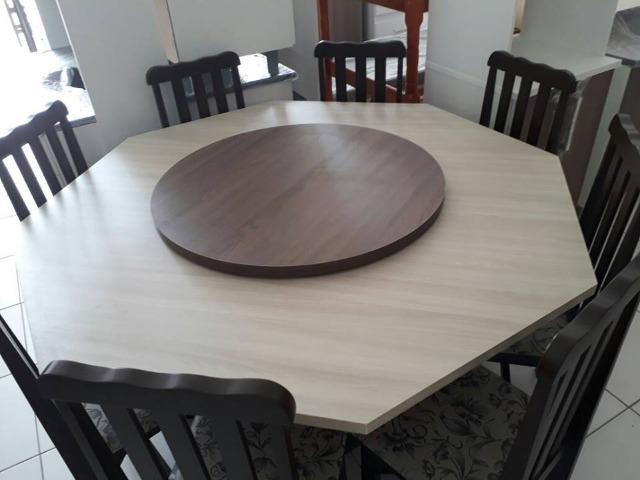 Mesa com 8 cadeiras - novo de fabrica - Foto 5