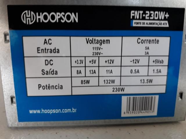 Fonte de pc 230w 120,00 reais