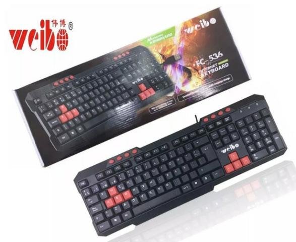 (NOVO) Teclado Gamer Com Fio Usb 2.0 Multimídia Weibo Fc-536 - Foto 4