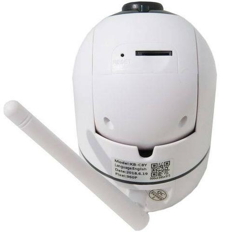 Câmera Ip Wifi Varredura Automática HD 960p Com Áudio Entrada Cartão 64gb - Foto 3
