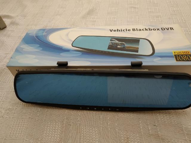 Espelho retrovisor monitor com câmera frontal tela LCD 4.3