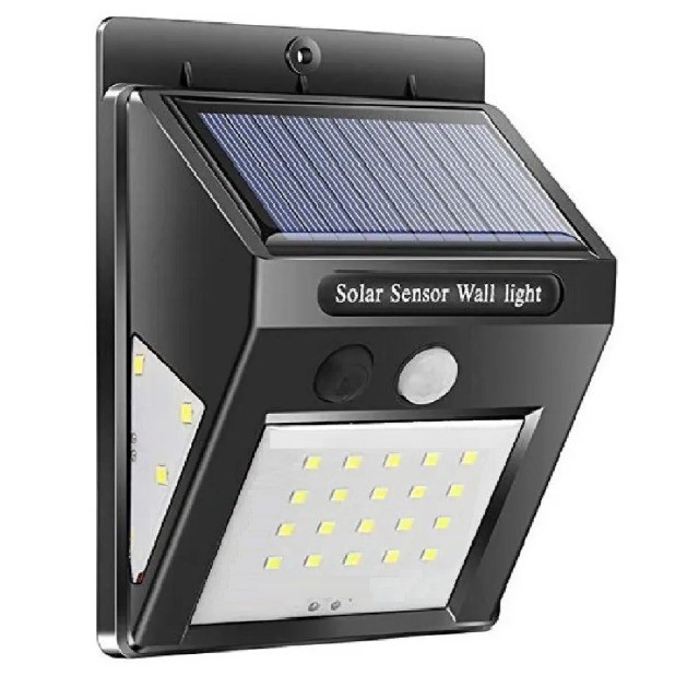 Arandela Led Luminária Solar de Parede com 26 Led Sensor Presença