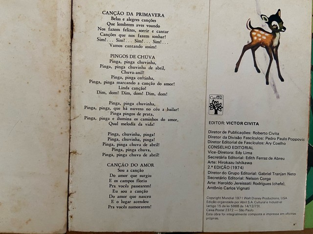 Vinil 20cm bambi + livro história anos 60 - Foto 2