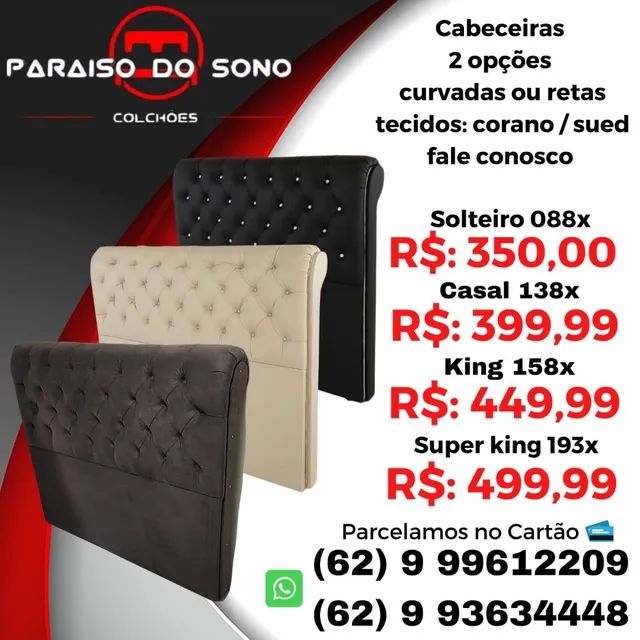 Cabeceira casal várias cores a pronta entrega