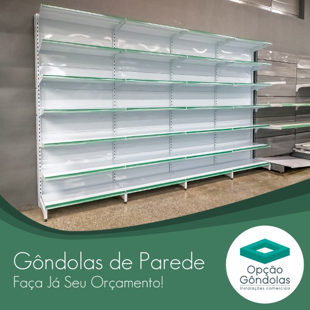 Gôndolas de Parede | Prateleiras Novas - Foto 2