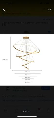 Lustre 5 arcos 4000k - Foto 2