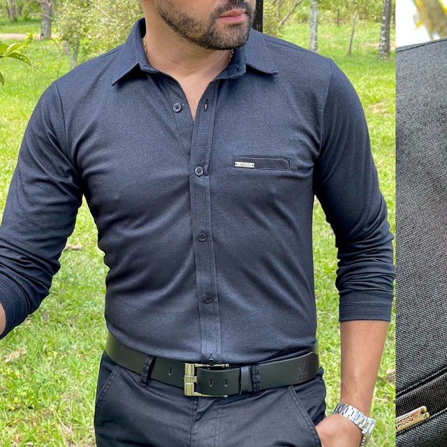 Camisas no Algodão Slim - Foto 3