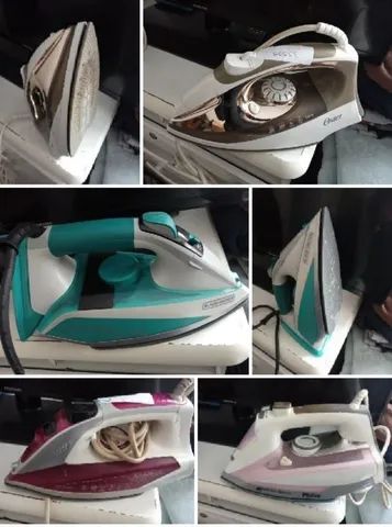 Lote com 10 ferros de passar 220v.( Para consertar) - Foto 2