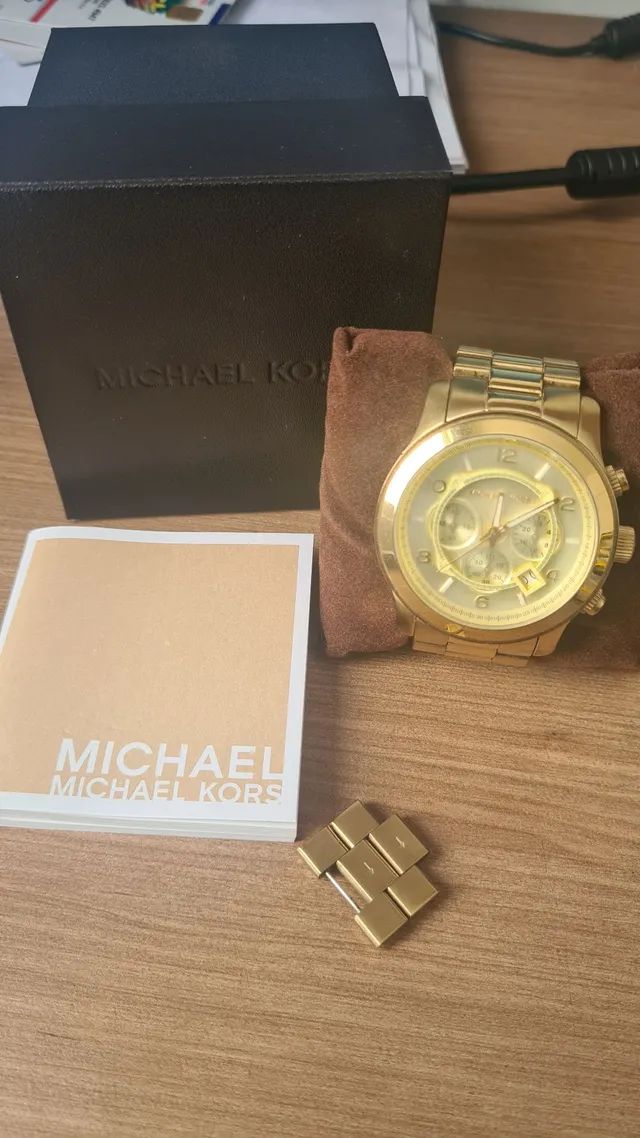 Relógio Michael Kors Original Dourado 48mm - Foto 3