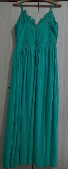 Vestido de Festa Verde Tiffany com Renda - Foto 2
