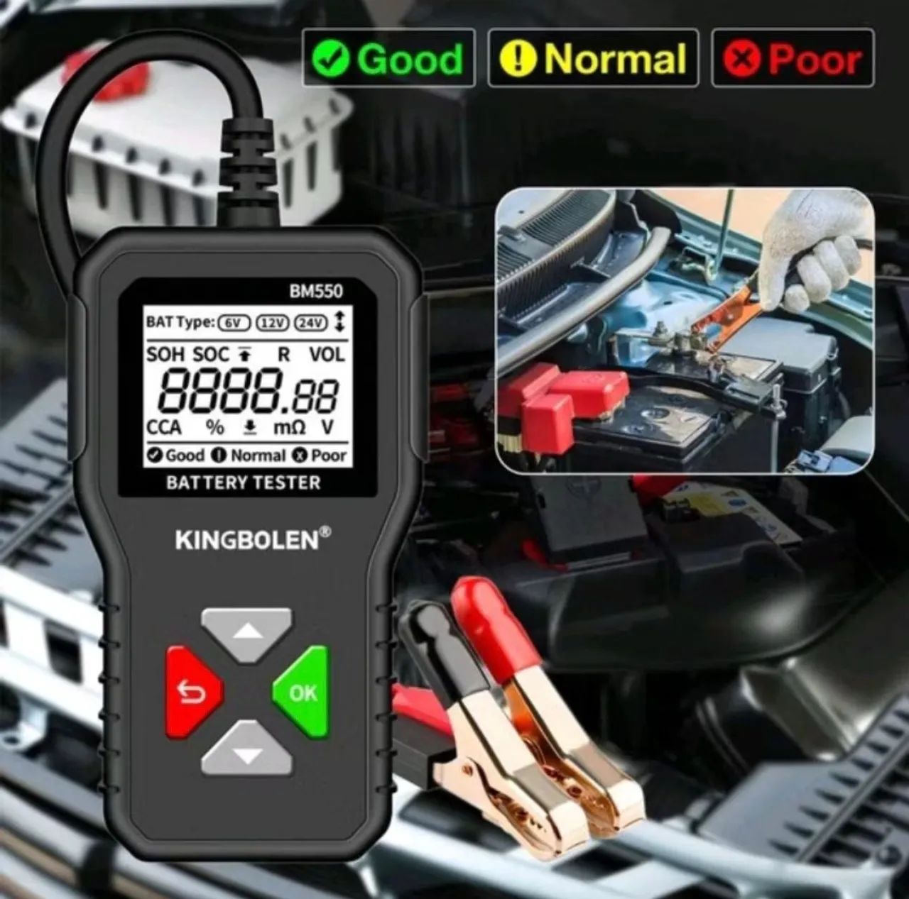 Testador de Bateria KINGBOLEN BM550