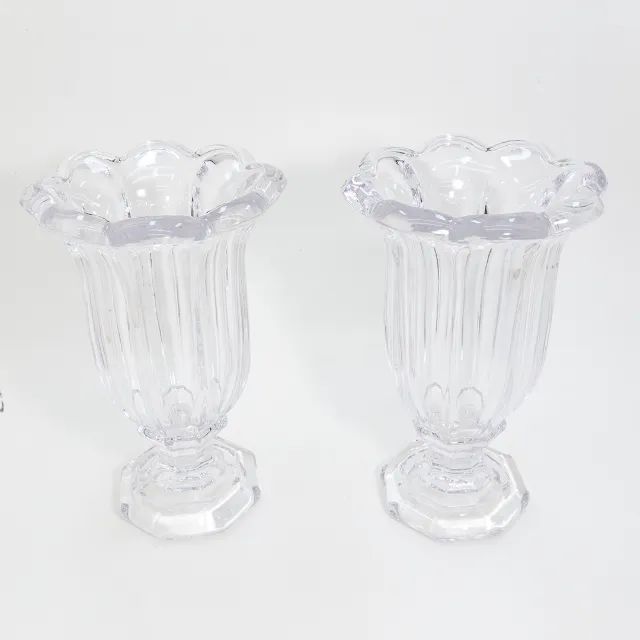 Par de Vasos Vidro Tulipa
