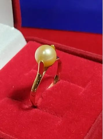 Anel Pérola 5 mm Ouro 18 Kilates 1.30 Gramas  - Foto 2