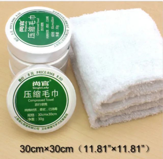 EDC Toalhinha de rosto  comprimida não tecida descartável branca ideal para KIt de Primeir - Foto 6