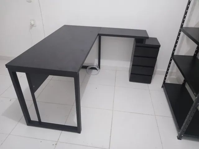 Mesa para escritorio tipo L multiuso com gavetas - Foto 2