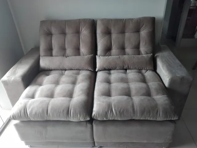 IMPERDÍVEL - SOFA NOVO RETRÁTIL E RECLINÁVEL  - SOFA 3 LUGARES 