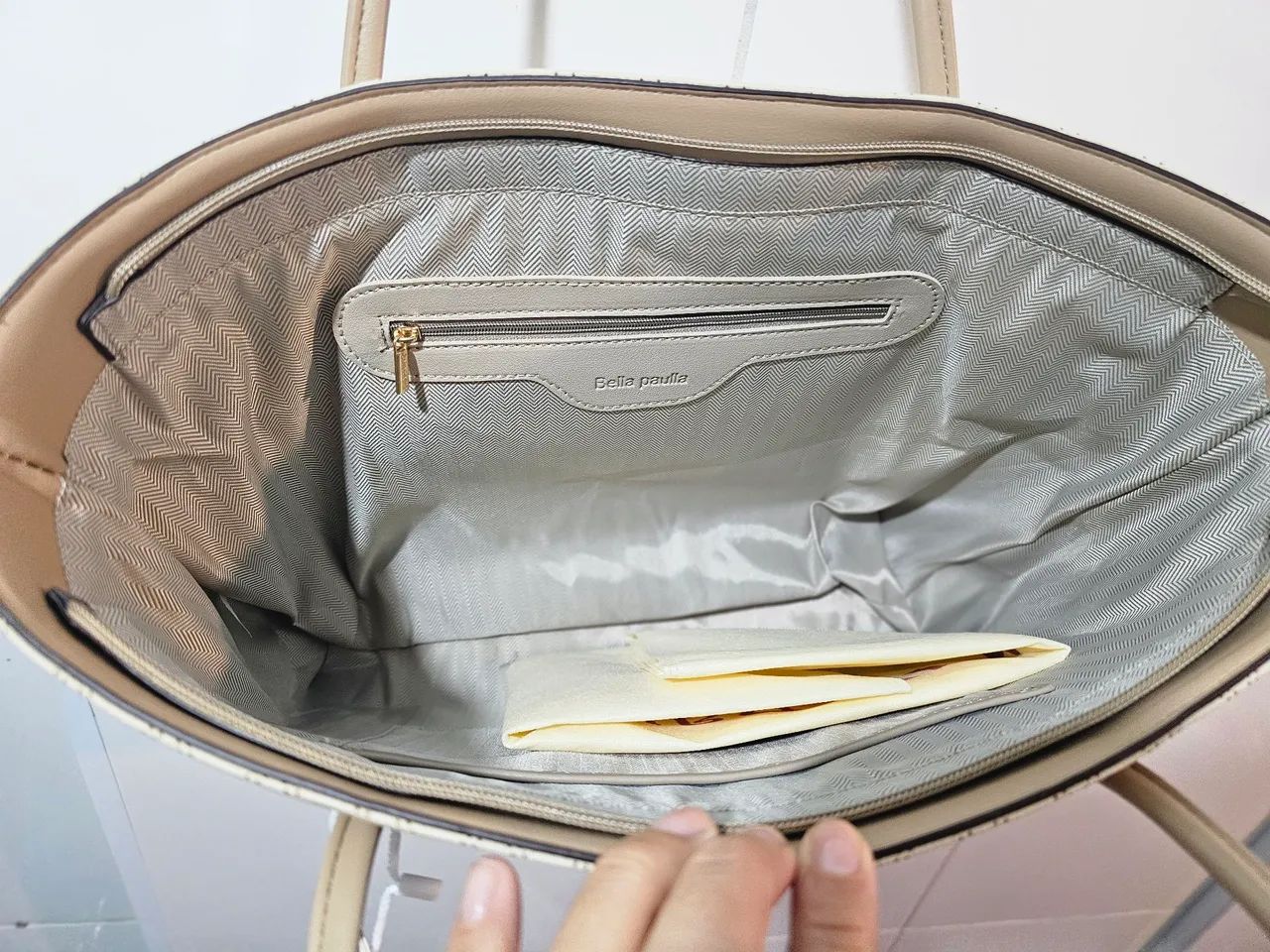 Bolsa Tote Bege - Nova - Foto 3