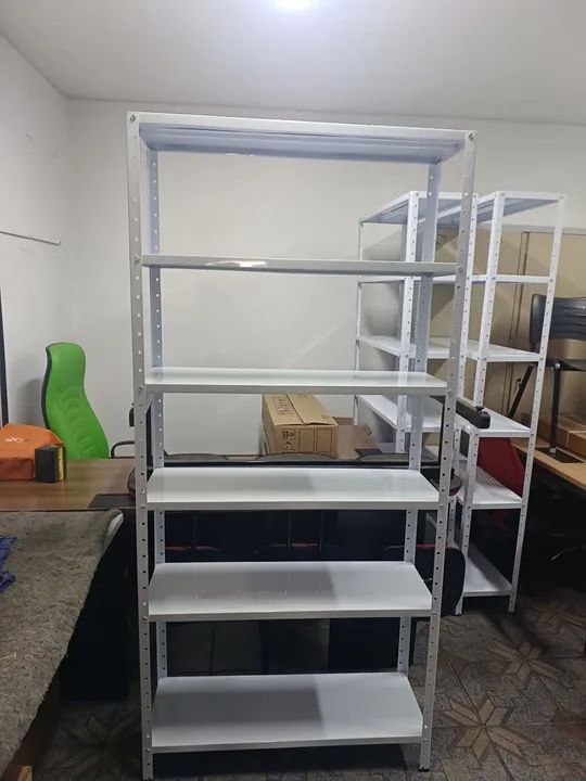 Estante de aço 0,30 cm 6 bandejas na cor cinza.( só novas )Lê a descrição - Foto 3