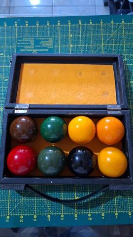 Jogo De Bolas 54mm Regra Brasileira Com Estojo Sinuca Bilhar