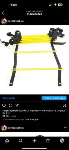 Escada De Agilidade 4m Funcional 8 Degraus De Pvc