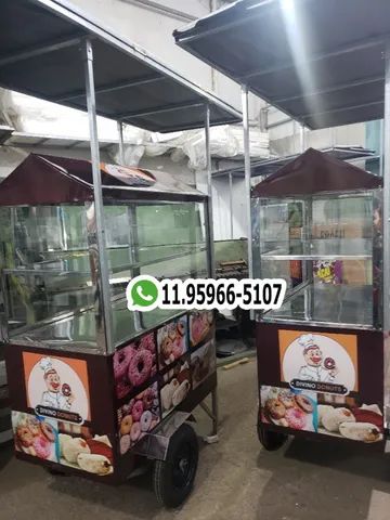 carrinho de doce donuts