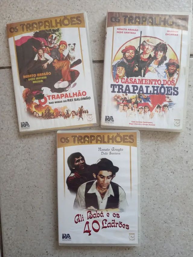 DVDs Os Trapalhões 3 Filmes Originais 