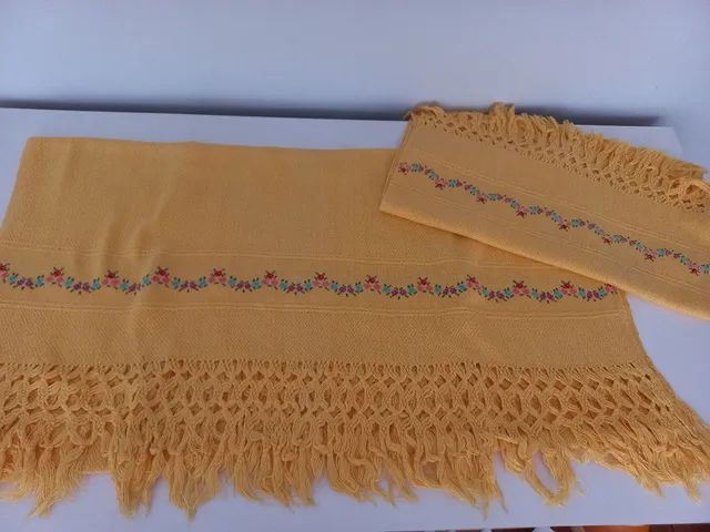 Toalha linha de algodão bodada - Foto 2