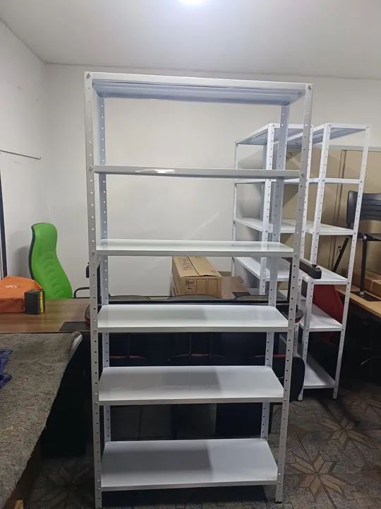 Estante de aço 0,30 cm 6 bandejas na cor cinza.( só novas )Lê a descrição - Foto 5
