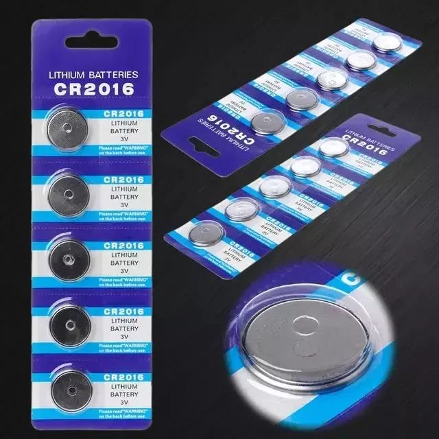 Pilhas de Lítio CR2016 - Novas - Pacote com 5
