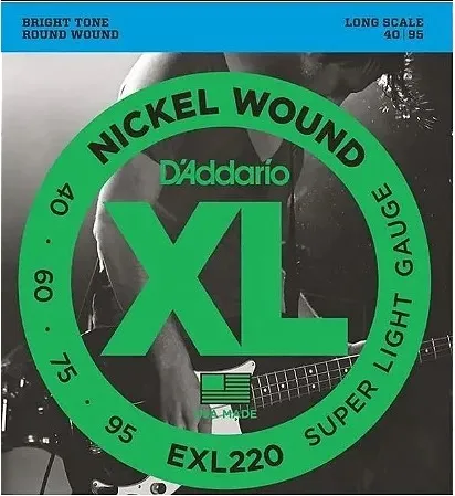Encordoamento Baixo 4 Cordas Daddario .040 EXL220 Nickel