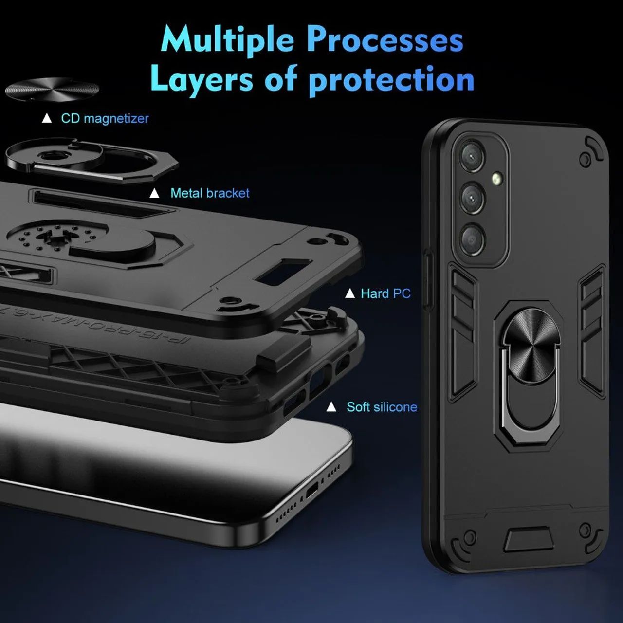 Capa Protetora com Ring Light para Samsung Galaxy M14 5G  - Foto 4
