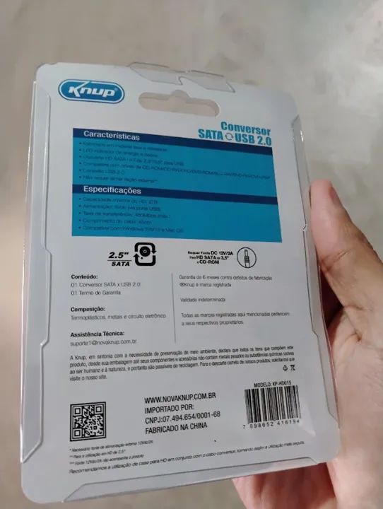 Conversor SATA para USB 2.0 - KNUP - KP-HD015 - Novo - Foto 2