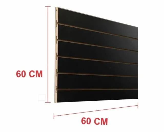 Painel Canaletado Mdf 18mm Preto 60x60 e encomendas